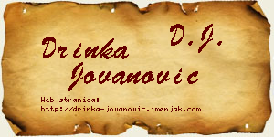 Drinka Jovanović vizit kartica
